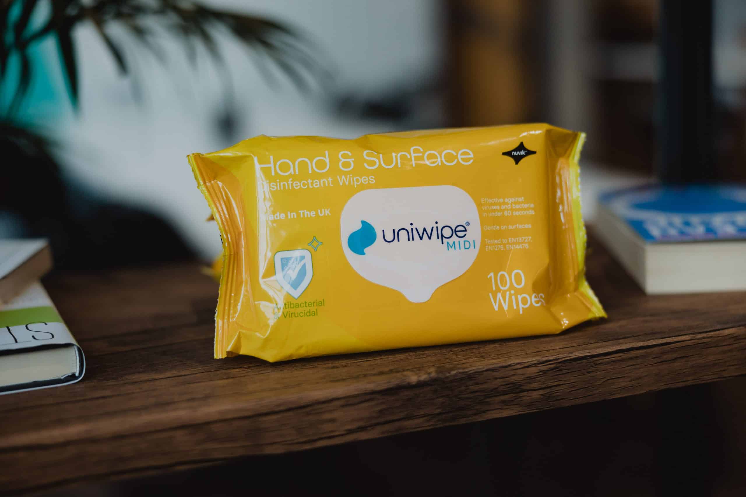 Uniwipe antibacterial hand & surface wipes